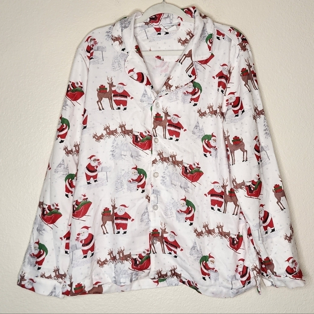 Pottery Barn Santa & Rudolph PJ Set XS